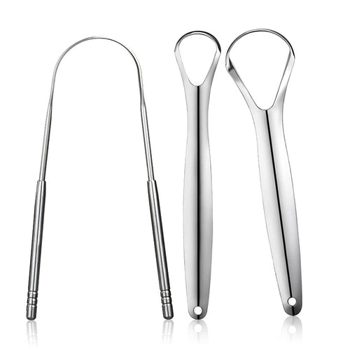 Juego de raspadores de lengua de acero inoxidable