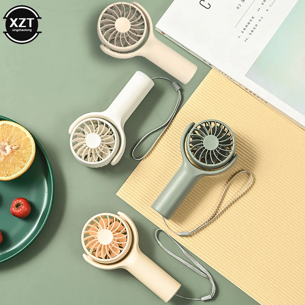 Rotatable Mini Portable Handheld Ventilador Electric Air Cooling Fan USB Rechargeable Outdoor Travel Hand Fans for Women Gifts