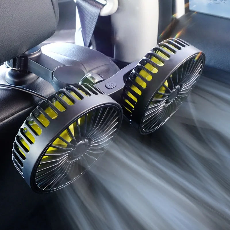 3-speed Car Fan Rear Seat Ventilador USB Freshener Air Conditioner Climatiseur Ventilateur Voiture Ventilatore Auto Cooler